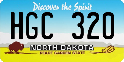 ND license plate HGC320