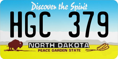 ND license plate HGC379