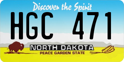 ND license plate HGC471
