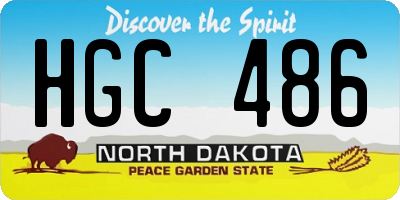 ND license plate HGC486