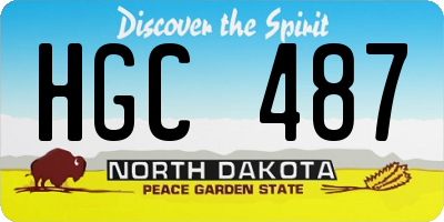 ND license plate HGC487