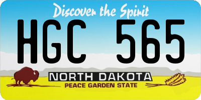 ND license plate HGC565