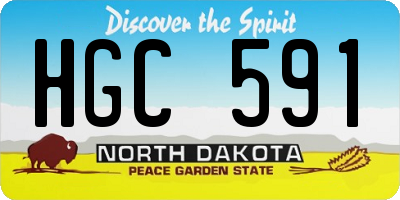 ND license plate HGC591