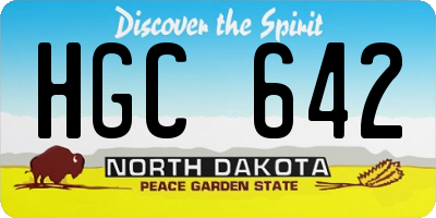 ND license plate HGC642