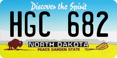 ND license plate HGC682