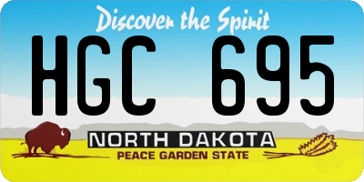 ND license plate HGC695