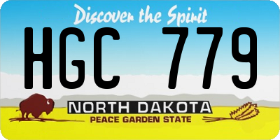ND license plate HGC779