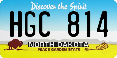 ND license plate HGC814