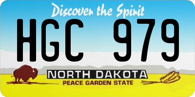 ND license plate HGC979