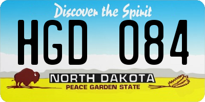 ND license plate HGD084