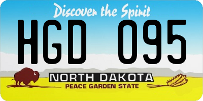 ND license plate HGD095