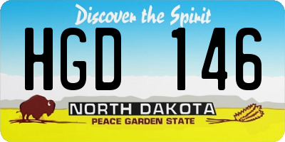 ND license plate HGD146