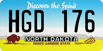 ND license plate HGD176