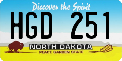 ND license plate HGD251