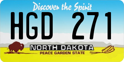 ND license plate HGD271