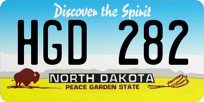ND license plate HGD282