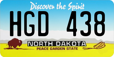 ND license plate HGD438