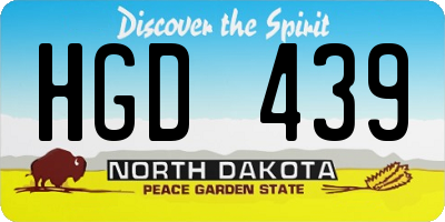 ND license plate HGD439