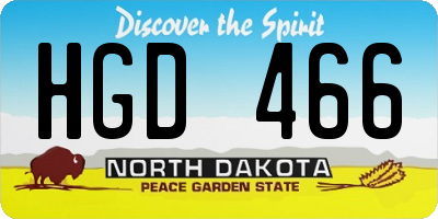 ND license plate HGD466