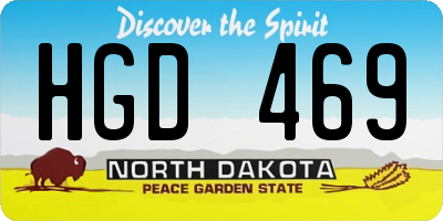 ND license plate HGD469