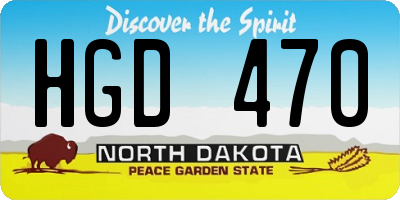 ND license plate HGD470
