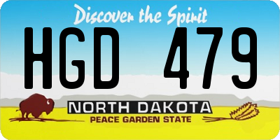 ND license plate HGD479