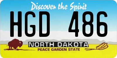 ND license plate HGD486