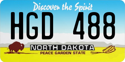 ND license plate HGD488