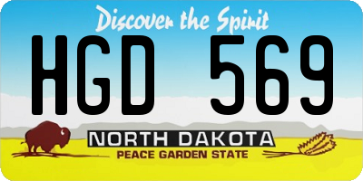 ND license plate HGD569