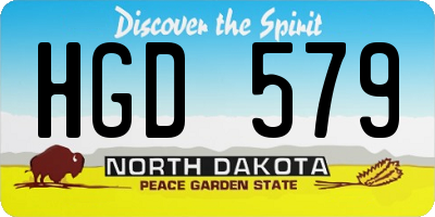 ND license plate HGD579