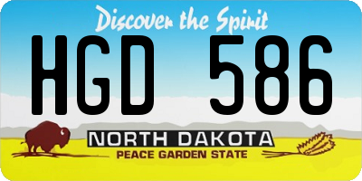 ND license plate HGD586