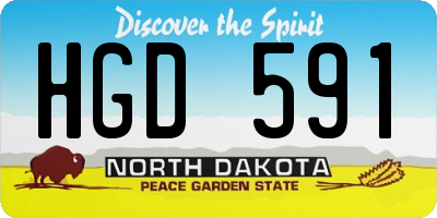 ND license plate HGD591