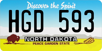 ND license plate HGD593