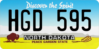 ND license plate HGD595