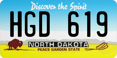 ND license plate HGD619
