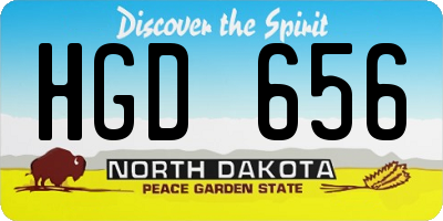 ND license plate HGD656