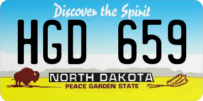 ND license plate HGD659