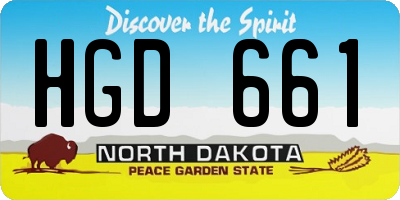 ND license plate HGD661