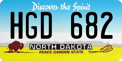 ND license plate HGD682