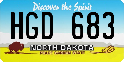 ND license plate HGD683