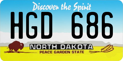 ND license plate HGD686