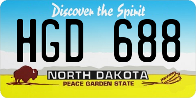 ND license plate HGD688