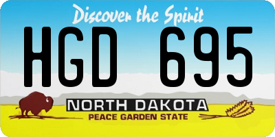 ND license plate HGD695