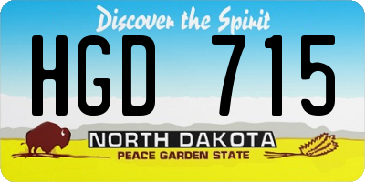 ND license plate HGD715