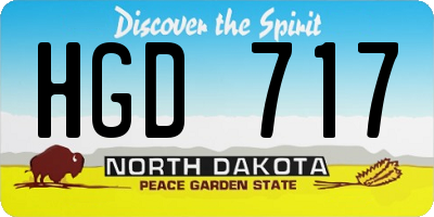 ND license plate HGD717