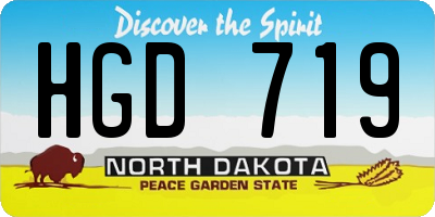 ND license plate HGD719