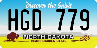 ND license plate HGD779