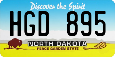 ND license plate HGD895