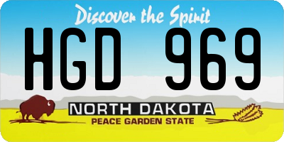 ND license plate HGD969