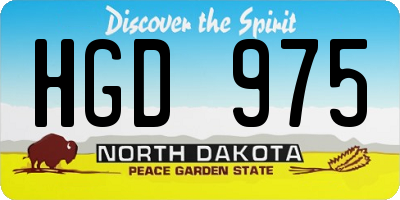 ND license plate HGD975